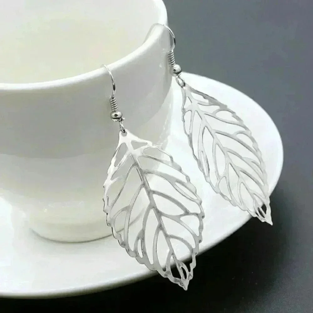 Leave Leaf Cute Sliver Earring